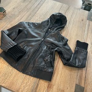 Authentic Hooded soft Leather Jacket